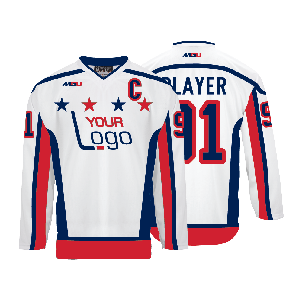 Official Copper Hills High School V-Neck Home Hockey Jersey – Team Custom  Gear